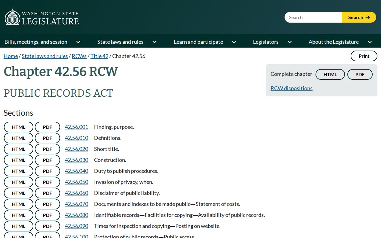 Island County criminal records Washington Public Records Act